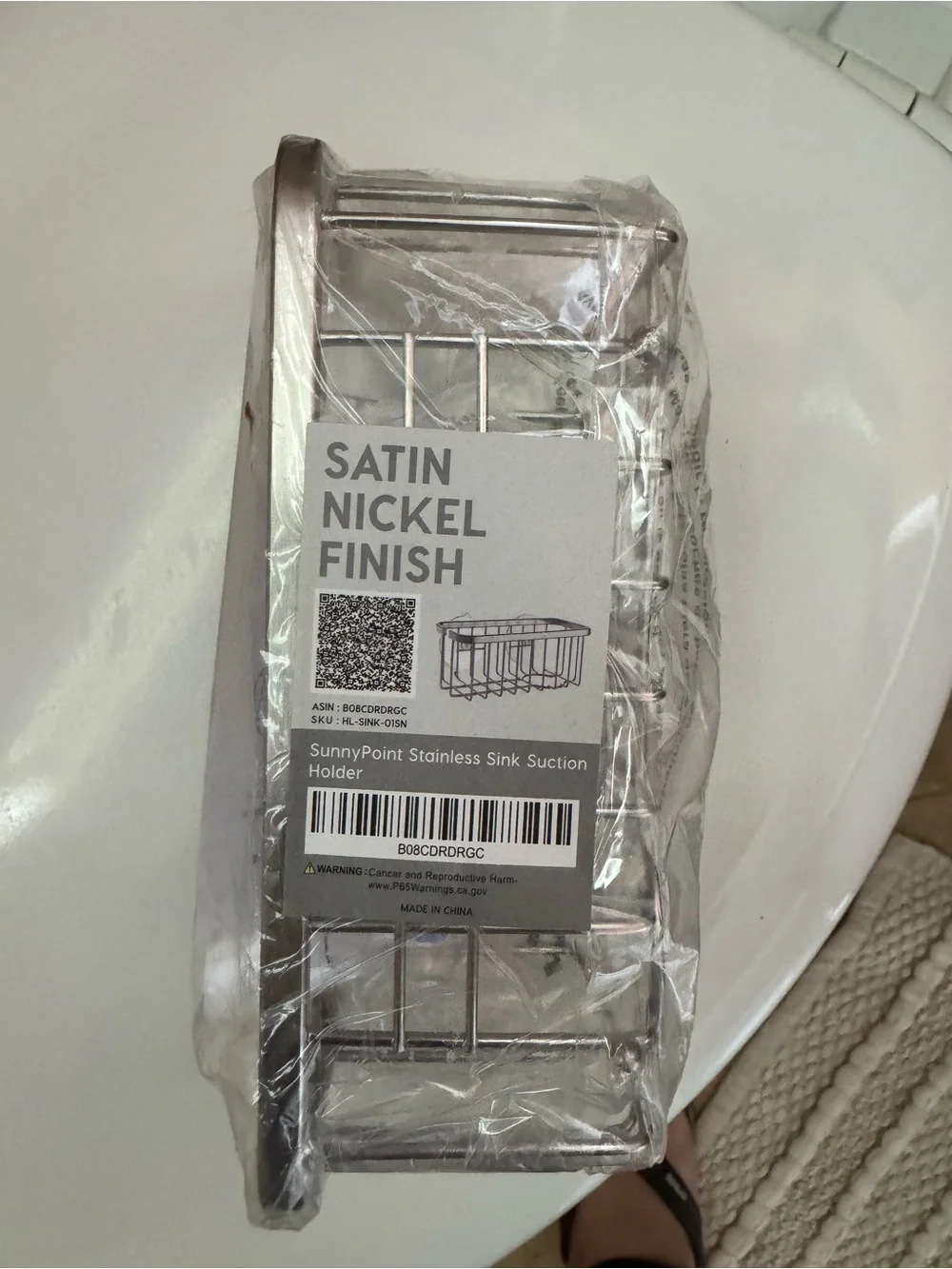 Satin Nickel Finish Stainless Sink Suction Holder